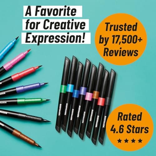 BIC BodyMark Temporary Tattoo Marker with Cosmetic Quality and Skin Safety, 8-Count in Assorted Colors