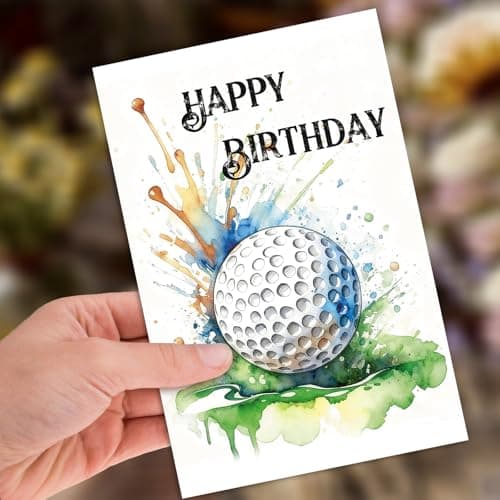 Funny Golf Birthday Card for Men Women, Happy Birthday Gift for Golfer, Golf Birthday Card Gifts for Dad Husband Boyfriend Brother Friend