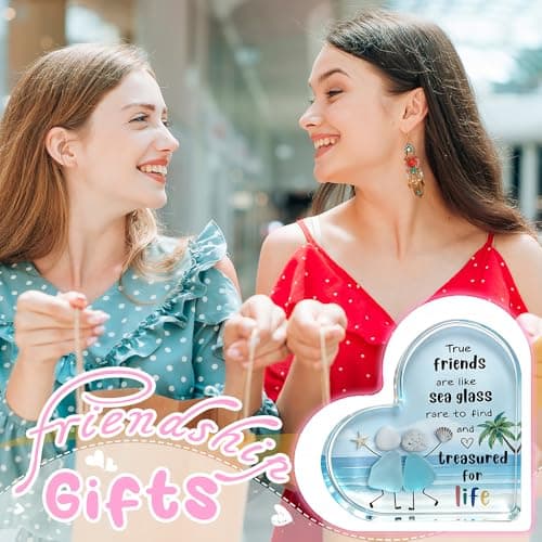 Friends Gifts Quote Heart Keepsake, Friendship Gift for Your Bestie, Soul Sister & Female Companion | Uplifting Emotional Support Present for Women, Birthday Gift Idea & Treasured Appreciation Token B0GJD78ZF9