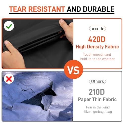 Arcedo Patio Chaise Lounge Cover Water Resistant, 2 Pack of Pool Lounge Chair Covers for Outside Stackable Cushions and Outdoor Furniture, 80" x 30" x 26" H, Black