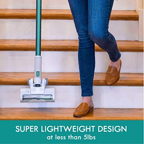 Kenmore DS4020 Cordless Stick Vacuum Lightweight Cleaner 2-Speed Power Suction LED Headlight 2-in-1 Handheld for Hardwood Floor, Carpet & Dog Hair, Green