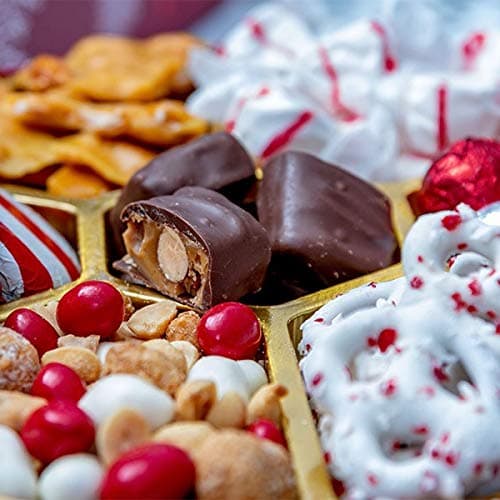 BONNIE AND POP Christmas Gift Basket - Holiday Gifts Prime Delivery - Chocolate & Nut Gift Box, Assortment Tray - Birthday, Sympathy, Get Well, Men, Women & Families