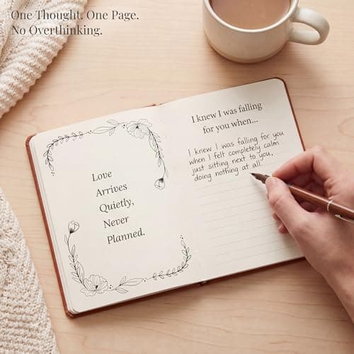 What I Love About You Leather Book – 30 Reasons Why I Love You, Fill-In-The-Blank Journal for Him & Her, Romantic Couples Keepsake (Brown)