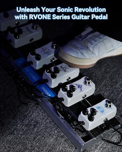 RVONE Analog Compressor Pedal Guitar/Bass, Studio-Grade Guitar Pedal Compressor, Guitar Effects Pedal for Electric Guitar Bass, True Bypass & Aluminum Case