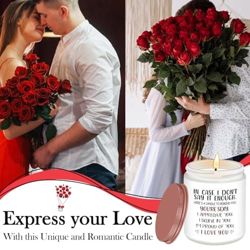 NANOOER Gifts for Her Girlfriend, Anniversary Wedding Birthday Gift for Women Wife, Unique Romantic Gift for Her Lavender Candle, Funny Valentines Anniversary Birthday Gifts for Her,Girlfriend, Wife