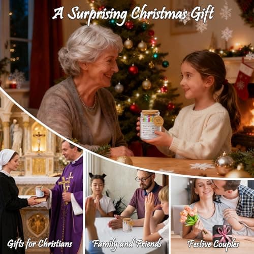 Bible Verse Jar, Read Me When Bible Verses Jar for Emotions and Feelings, Christian Gifts for Women, Men, Birthday Gifts for Mom,Graduation Gift for Her, Prayer Cards Comes With A 48-inch Ribbon Bow