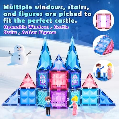 Soyee Diamond Magnetic Building Blocks - Princess Toys for 3-8 Year Old Girls & Boys - 3 4 5 6 Year Old Girl Birthday Xmas Present