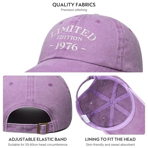 50th Birthday Gifts for Him Her, 50 Year Old Gifts Ideas, Adjustable Washed Cotton Embroidered Baseball Cap B0FJRQ6JCK
