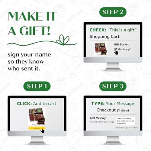 Christmas Gift Basket Chocolate Brownies Food Gift Individually Wrapped For Men Women Package | Nut Free | Kosher