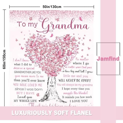 Grandma Gifts, Birthday Gifts for Grandma, Great Grandmother Mothers Day Christmas Birthday Gift Blanket 60"x 50", Grandmom Nana Gift