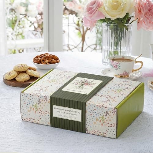 Bereavement care package with assorted snacks for loss of a loved one, funeral, memorial, or condolences. Kosher shiva. Broadway Basketeers Sympathy Gift Box & Condolence Care Package B0DM6Q61D2
