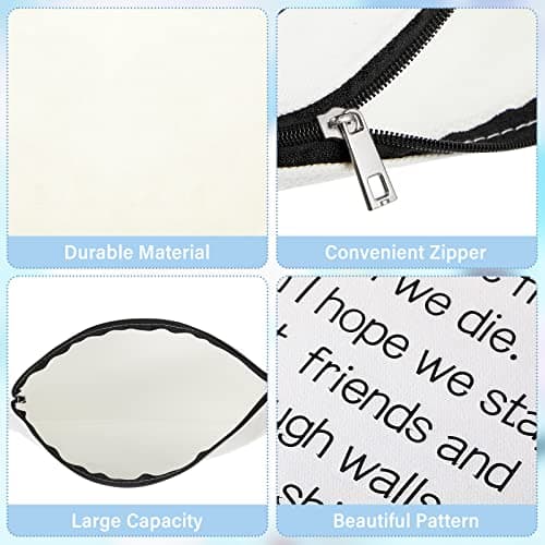 Frienda 3 Pcs Good Friend Gifts Cosmetic Bag for Women Friendship Makeup Bag Travel Cases for Birthday Graduation Moving Away Christmas Bestie Soul Sister(Trend Style)