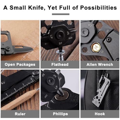 Mens Gifts Multi Pocket Knife - Unique Gift Ideas for Christmas Stocking Stuffers Birthday Valentines Fathers Day Anniversary, Novelty Folding EDC Knife for Xmas Secret Santa Gifts for Him Dad Husband