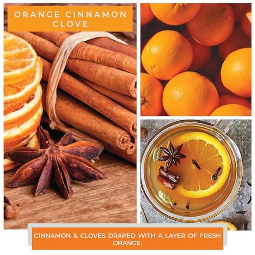A Cheerful Giver — Orange Cinnamon Clove - 34oz Papa Scented Candle Jar with Lid - Keepers of the Light - 155 Hours of Burn Time, Gift for Women, Orange B005S4LKNO