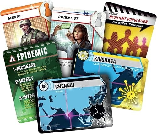 Pandemic Board Game - Cooperative Strategy for Adults & Families, Stop Global Disease Outbreaks, Adult Board Games, Teamwork & Strategy, Fun for Adults, 2-4 Players Ages 8+, 45-60 Minute Playtime