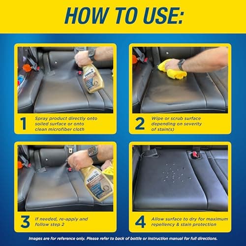 Rain-X 620236SRP Leather Cleaner Conditioner & Repellent for Car Interiors, Cleans + Repels while Moisturizing, Restores Leather to Natural, Fresh Scent without Residue 16 Fl Oz.