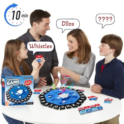 Word Game with LED Display, Alphabet Games, Fast-Paced Family Board Game for Learning Playing Game Gifts for Ages 3+ (Blue)