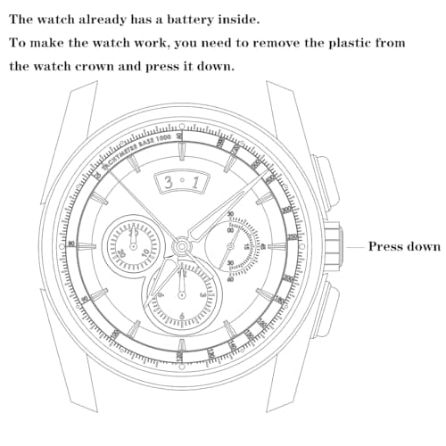 Lancardo Simplicity Analog Quartz Watch with Woven Nylon Band Luminous Hand Military Time 24H (Black) for Men