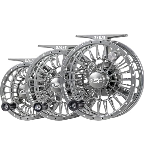 SF Premium SF005 Fly Fishing Reel Aircraft-Grade Aluminum 3/4/5, 5/6/7, 7/8/9 WT Dust-Proof Sealed Drag Free Reel Case Perfect for Trout & Bass