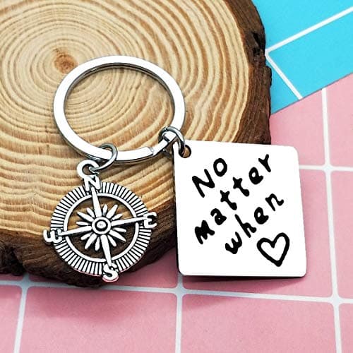 Ciyumu Best Friends Keychain Set of 3 Long Distance Relationship Friendship Gifts Graduation Christmas Birthday Gifts for Best Friends Sister Brother No Matter Where No Matter What No Matter When Keychain
