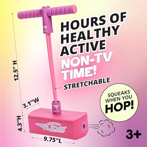 Flybar My First Foam Pogo Jumper for Kids Fun and Safe Pogo Stick for Toddlers, Durable Foam and Bungee Jumper for Ages 3 and up, Supports up to 250lbs