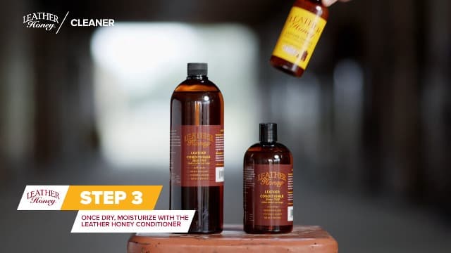 Leather Honey Complete Leather Care Kit: Cleaner, Conditioner, 2 Cloths. Non-Toxic Leather Care Made in The USA Since 1968. Restore Couches, Car Seats & Interior, Jackets, Shoes & Bags. for Any Color