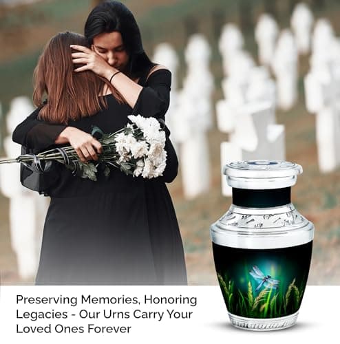 Keepsake Urn for Human Ashes, Sharing Urns, Cremated Remains Holder, Funeral Ashes Container, Burial Keepsake, Token Urns Set Dragonfly Burial Urns Funeral Urns for Women Beautiful Urn for Mom 3 Inch B0F7LBQX5G