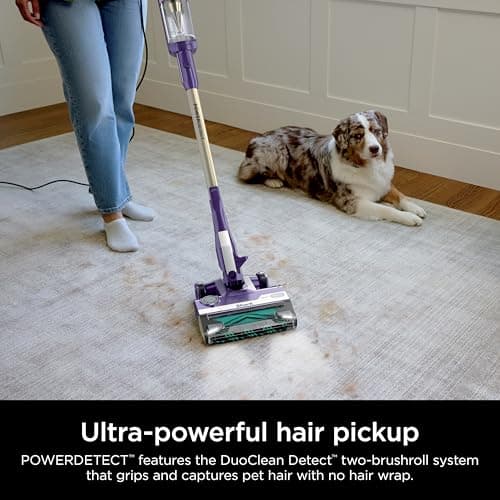 Shark POWERDETECT Ultra-Light Corded Stick Vacuum with DuoClean Technology, Self-Cleaning Brushroll for No Hair Wrap, Anti-Allergen Complete Seal, and Odor Neutralizer Technology, HZ4002