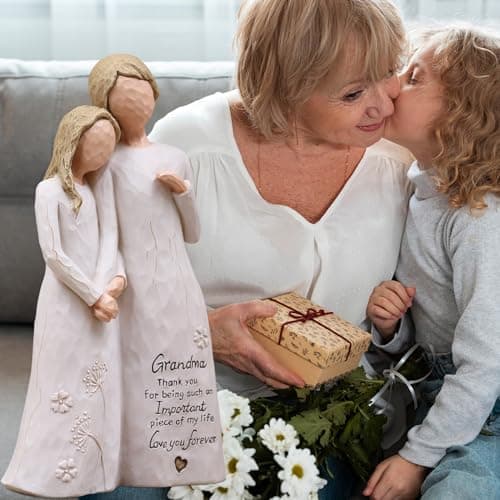Grandma Gifts from Granddaughter,Grandma Gifts for Birthday Christmas Mothers Day,Hand-Painted Resin Statue,Gifts for Grandma Grandma Birthday Gifts,Great Grandma Gift, Grandmother Gift Figurine B0FGCNN72R