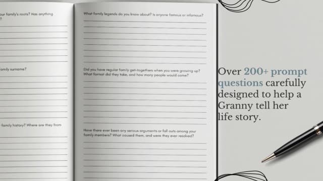 Granny's Life Story Journal (Hardcover): A Meaningful Keepsake for Granny to Share Her Journey & Memories, Book Includes 250+ Prompt Questions, Sentimental Gift for Mother's Day, Birthday, Christmas B0F7KHHCWP
