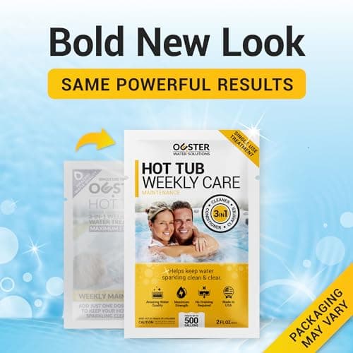 Bio Ouster 3in1 Weekly Hot Tub Cleaner, Conditioner, Clarifier - Hot Tub Chemicals for Standard & Inflatable Spas - Spa Chemicals for Crystal Clear & Sparkling Clean Water - Made in USA (4 Week Kit)