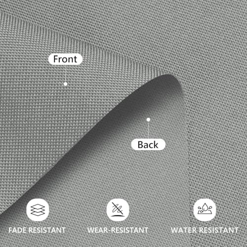 Konelia Waterproof Canvas Fabric by the Yard Outdoor Upholstery Fabric 600D Cordura Polyester Fabric Water Resistant Sewing Fabric for Chair Patio Cushion Purse Tote Bag Interior 1 Yard Silver Grey