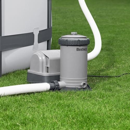 Bestway 2,500 GPH Filter Pump for Above Ground Swimming Pool with Type IV-B Cartridge, Adapter Accessories and Timer