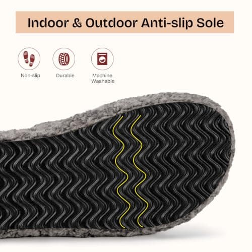 Machine-washable, Gifts, Memory Foam, Anti-slip Sole, Lightweight, Indoor and Outdoor, Cozy EverFoams Womens Fuzzy Open-toe Slippers Memory Foam Indoor House Shoes B0CLGNYKFR