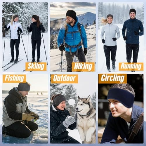 Huachi Ear Warmers for Women Men Winter Running Headband, Ear Muffs Ear Covers for Cold Weather