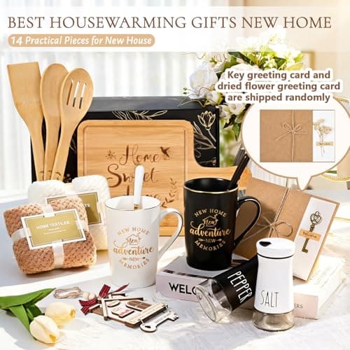 Maustic House Warming Gifts New Home, 14 Pcs New House Gift Basket, Housewarming Present for Homeowners Couples Women, Closing Gifts for Home Buyers B0DSBQYSJW