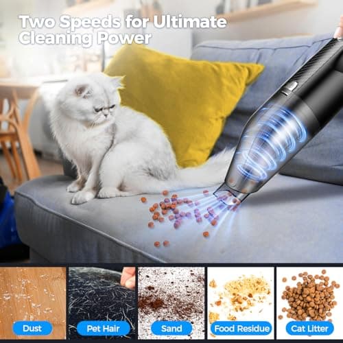 Antaha Handheld Vacuum Cordless -Car Vacuum Portable Cordless Cleaner with 11000Pa Powerful Suction,1.2lbs Lightweight, Type-C Charge, Multiple Accessories, Portable Hand Vacuum for Home, Pet and Car