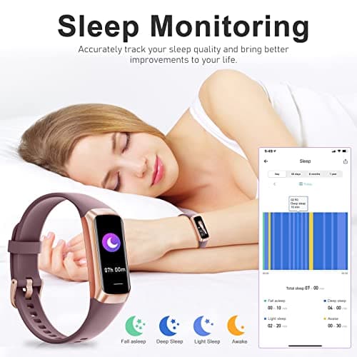 Zeacool Fitness Tracker with 24/7 Heart Rate, Blood Oxygen Blood Pressure Sleep Monitor, Activity Trackers 5 ATM Waterproof,Step Calorie Counter Pedometer Health Smart Watch for Women Men Bordeaux