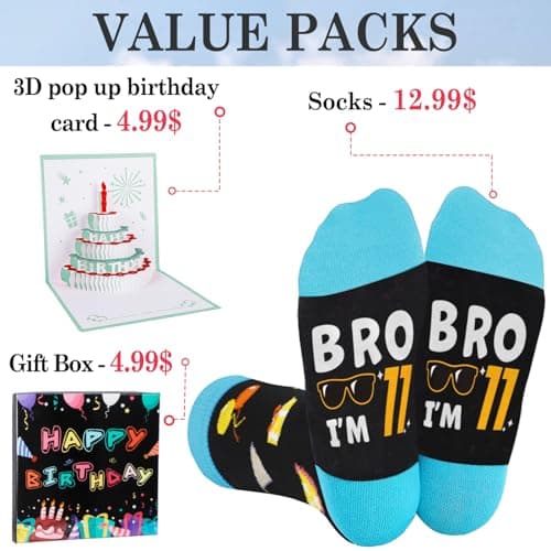 Juesly Birthday Gifts for Boys, 5-18 Years Old Sock for Boys, Presents for 5-18 Year Boy B0F1JQBPDY
