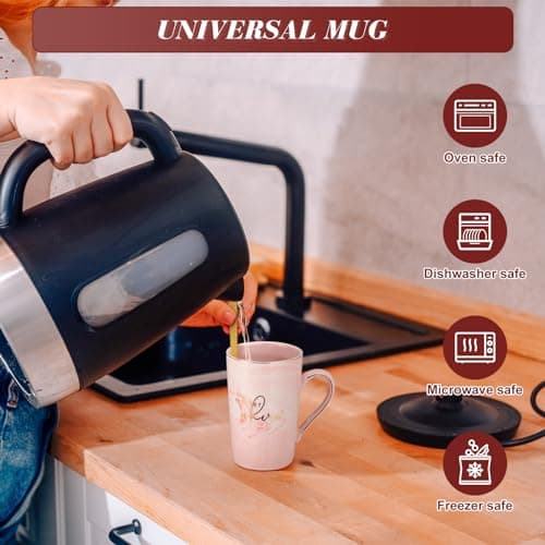 Hushee Hushee 3 Sets Friendship Gifts Friendship Mug for Best Friend Pink Mug Sisterhood Gifts for Christmas BFF, 12 oz