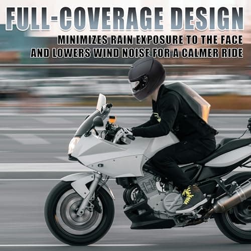 Cartman Full Face Motorbike Helmet - DOT Certified for Racing & Street Bikes, Adult Visor Helmet with Aerodynamic Design