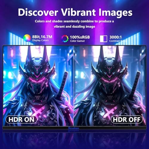 Sealan 24 Inch 180Hz Gaming Monitor, Full HD 1920 x 1080 Computer Display, VA Panel with HDR10, FreeSync, 99% sRGB, HDMI and DisplayPort, VESA Wall Mountable Monitor for PC, Laptop