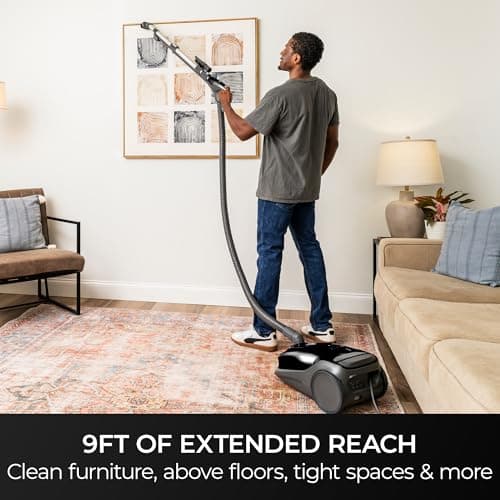 Kenmore BC3006 400 Series Pet Friendly Lightweight Bagged Canister Vacuum Cleaner 2-Motor Design with Hair Eliminator Brushroll, HEPA Filter, LED Headlight, Extended Wand and Auto Cord Rewind