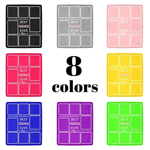 Gifts for Friend Customized Blanket with Photo, Make a Personalized Friends Blankets with Picture Custom Memories Souvenir Throw Blanket for Best Friends Ever, 8 Collage Made in USA B09WXXVKZL