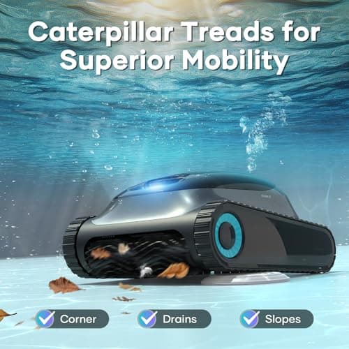 Aiper Scuba S1 Robotic Pool Cleaner – 4500GPH Suction, Wall & Waterline Cleaning, 4 Modes, Smart Wavepath Navigation, 150-Min Runtime, Pool Vacuum for Inground Pools