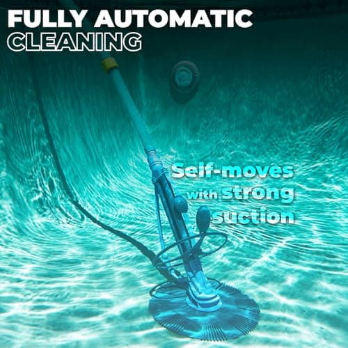 XtremepowerUS Premium Automatic Pool Cleaner Vacuum-Generic Pool Cleaner Sweep High Flow In-Ground Pool with Hose Set