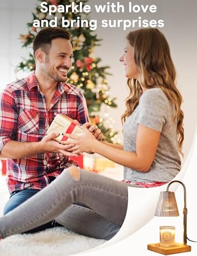 Candle Warmer Lamp with Timer, Dimmable Candle Warmer for Home Decor, Birthday Gifts for Women, Adjustable Height Wax Melts Warmer with 2 Bulbs