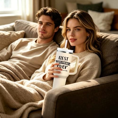 Birthday Gifts for Girlfriend - Anniversary, Christmas, Valentine Day Gift for Women, Her - Best Girlfriend Ever Tumbler SpenMeta Gifts for Girlfriend - Girlfriend Birthday Gifts - 40oz Tumbler B0H2GY21XK