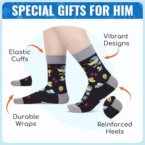 Zmart Cool Gifts for Men - Soon to Be Dad Gifts, Funny Father Day Grandpa Dad Socks