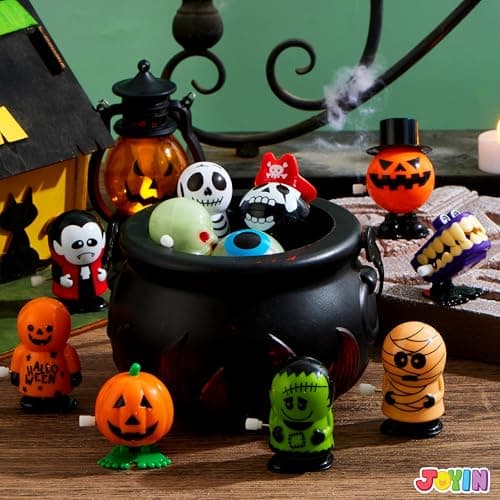 JOYIN 12 PCS Halloween Wind Up Toys for Kids Gifts, Wind Up Toys Bulk for Halloween Party Favors Goodie Bag Fillers, Student School Classroom Favors, Carnival Game Prizes